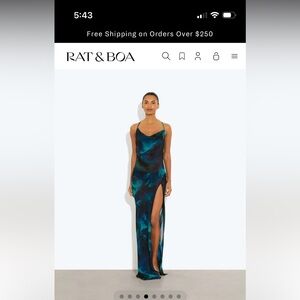 Rat & Boa | Dresses | New Rat Boa Venus Metallic Maxi Dress | Poshmark